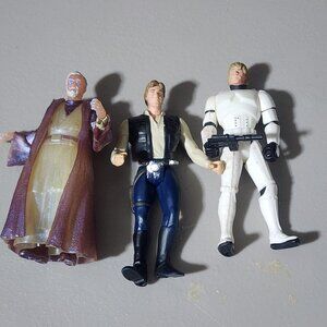 Vintage Kenner Star Wars Lot of 3 Han Solo Action Figures with/without Weapons